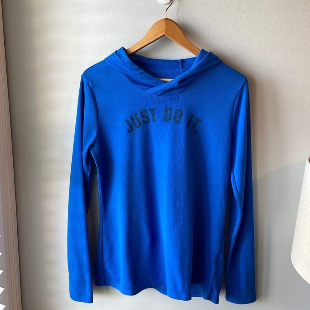 Nike “Just Do It”‎ Hooded Textured Long Sleeve